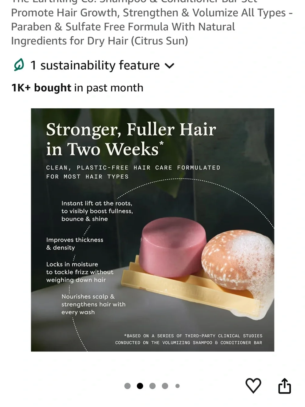 The Earthling Co. Citrus Sun Shampoo & Conditioner Bars - Cream & Orange